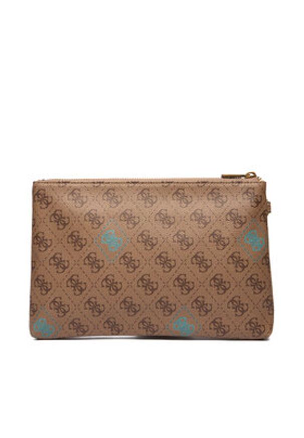 Guess Saszetka PMMICT P5438 Brązowy. Kolor: brązowy. Materiał: skóra