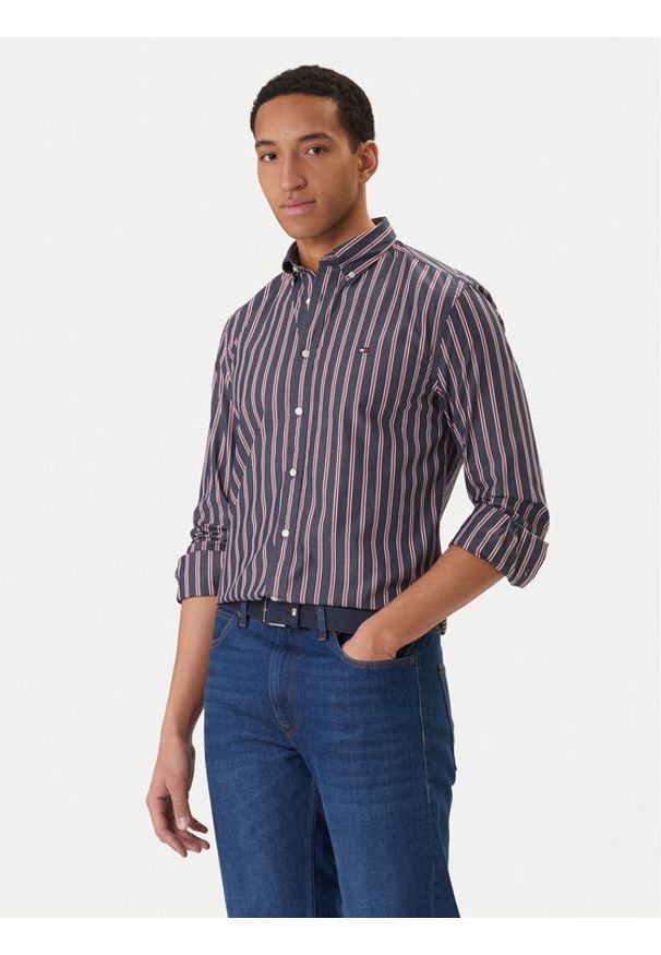 TOMMY HILFIGER - Tommy Hilfiger Koszula MW0MW42441 Granatowy Regular Fit. Kolor: niebieski. Materiał: bawełna