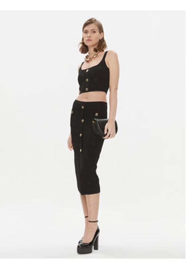 Pinko Top Dolly 101885 A16F Czarny Slim Fit. Kolor: czarny. Materiał: wiskoza