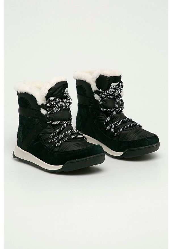 sorel - Sorel - Śniegowce Whitney II Flurry. Zapięcie: sznurówki. Kolor: czarny. Materiał: guma