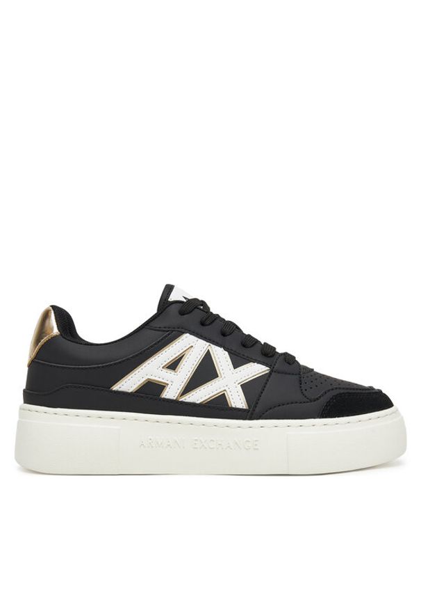 Armani Exchange Sneakersy XDX147 XV830 T780 Czarny. Kolor: czarny. Materiał: skóra