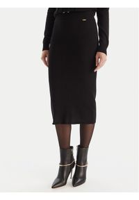 Fracomina Spódnica ołówkowa FR25WG4004K55601 Czarny Slim Fit. Kolor: czarny. Materiał: wiskoza