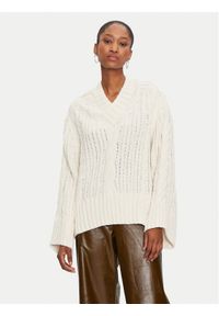 Replay - REPLAY Sweter DK3313.000.G22926 Écru Regular Fit. Materiał: syntetyk #1