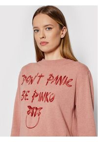 Pinko Sweter Mesolone 1G16X0 Y7GZ Różowy Regular Fit. Kolor: różowy. Materiał: wiskoza