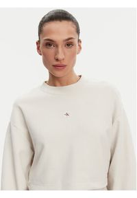 Calvin Klein Jeans Bluza J20J225370 Beżowy Regular Fit. Kolor: beżowy. Materiał: bawełna #5