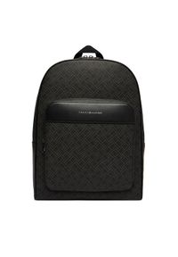 TOMMY HILFIGER - Tommy Hilfiger Plecak Th Flag Monogram Backpack AM0AM14137 Czarny. Kolor: czarny. Materiał: skóra #1