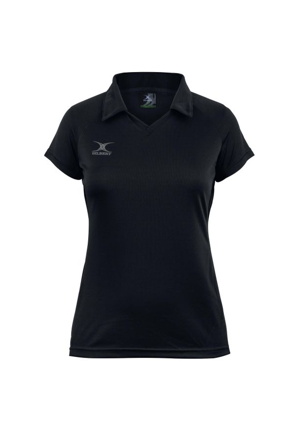 GILBERT - Damska koszulka polo Gilbert Eclipse. Typ kołnierza: polo. Kolor: czarny