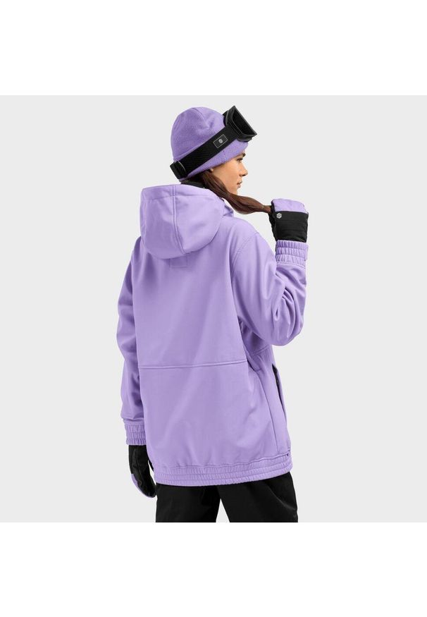 SIROKO - Kurtka snowboardowa damska W1-W Snowy. Kolor: niebieski. Materiał: materiał, softshell. Sezon: zima. Sport: snowboard