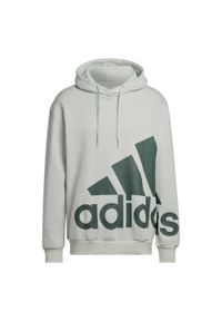 Adidas - Bluza polarowa z logo adidas Essentials Giant. Kolor: zielony. Materiał: polar