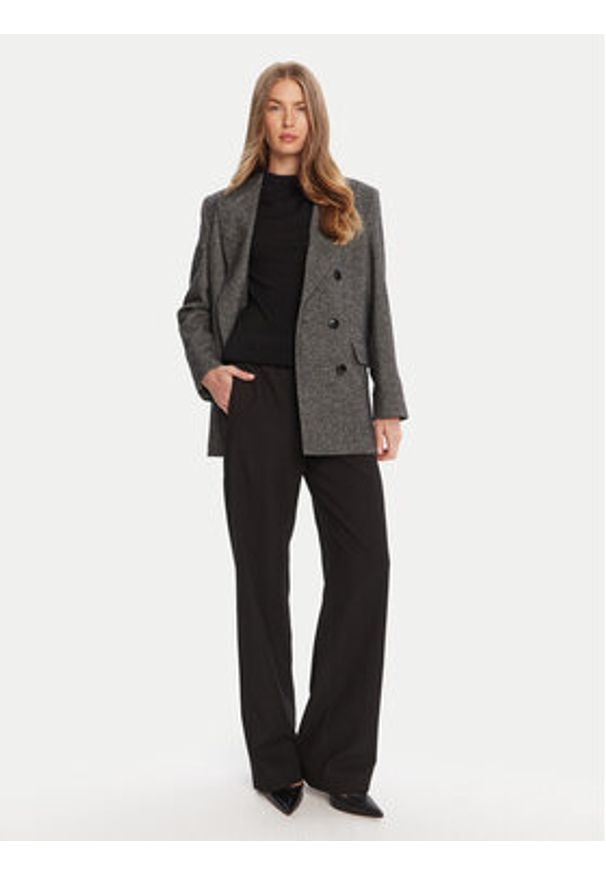 BOSS Spodnie materiałowe Tildina 50543268 Czarny Relaxed Fit. Kolor: czarny. Materiał: bawełna