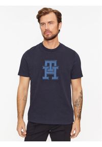 TOMMY HILFIGER - Tommy Hilfiger T-Shirt MW0MW32589 Granatowy Regular Fit. Kolor: niebieski. Materiał: bawełna #1
