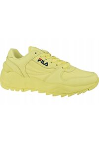 Buty do chodzenia damskie Fila Orbit CMR Jogger L Low. Kolor: żółty. Materiał: tkanina, materiał, skóra, syntetyk. Sport: turystyka piesza