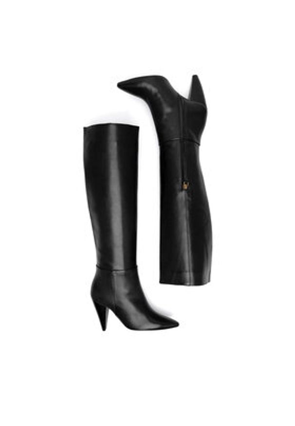 Badura Kozaki ASHNA-116123 Czarny. Kolor: czarny. Materiał: skóra