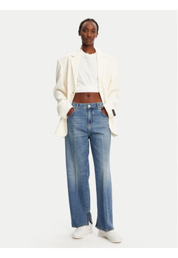 Pinko - PINKO Jeansy Lovely 104600 Niebieski Loose Fit. Kolor: niebieski