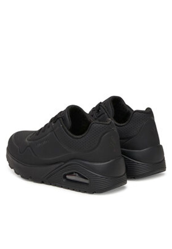 skechers - Skechers Sneakersy 403674L/BBK Czarny. Kolor: czarny. Materiał: skóra