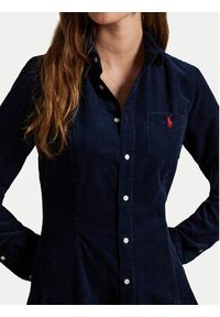 Polo Ralph Lauren Sukienka koszulowa 211972069004 Granatowy Regular Fit. Typ kołnierza: polo. Kolor: niebieski. Materiał: bawełna. Typ sukienki: koszulowe #3