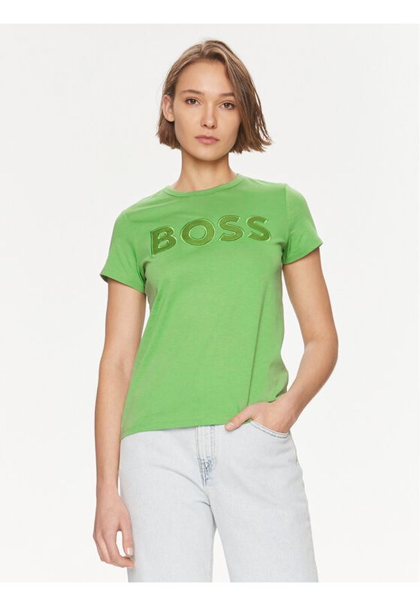 BOSS - Boss T-Shirt Eventsa 50514967 Zielony Regular Fit. Kolor: zielony. Materiał: bawełna