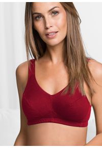 bonprix - Biustonosz bez fiszbinów z bawełną organiczną (2 szt.). Kolor: czerwony. Materiał: bawełna. Rodzaj stanika: wyściełane miseczki, różne sposoby noszenia #2