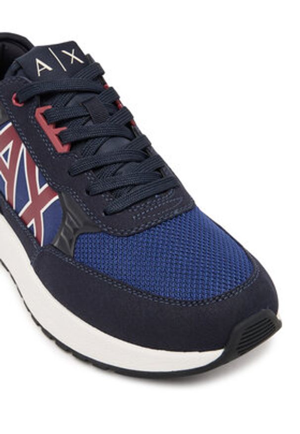 Armani Exchange Sneakersy XUX090 XV276 MZ253 Granatowy. Kolor: niebieski. Materiał: materiał
