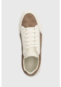 Guess sneakersy skórzane UDINE II kolor biały FM7UII ELE12. Nosek buta: okrągły. Kolor: biały. Materiał: skóra #3
