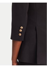 Elisabetta Franchi Marynarka GI-164-52E2-V640 Czarny Regular Fit. Kolor: czarny. Materiał: syntetyk
