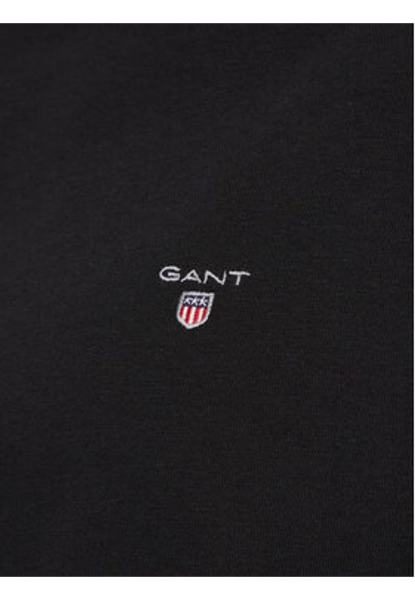 GANT - Gant Bluza Original Shield 2014016 Czarny Regular Fit. Kolor: czarny. Materiał: bawełna