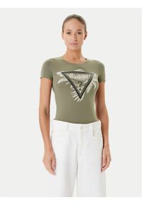 Guess T-Shirt W5YI13 J1314 Khaki Regular Fit. Kolor: brązowy. Materiał: bawełna #1