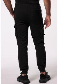 JAY-PI - Męskie Bojówki dresowe fitness elastyczny pas do roz. 7 XL. Kolekcja: plus size. Kolor: czarny. Materiał: materiał, poliester, bawełna. Długość: długie. Sport: fitness