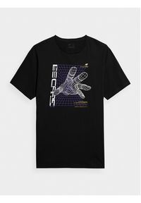 4f - 4F T-Shirt 4FAW23TTSHM0888 Czarny Regular Fit. Kolor: czarny. Materiał: bawełna #3