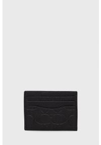 Coach etui na karty skórzane C0941 męski kolor czarny. Kolor: czarny. Materiał: skóra. Wzór: gładki #1