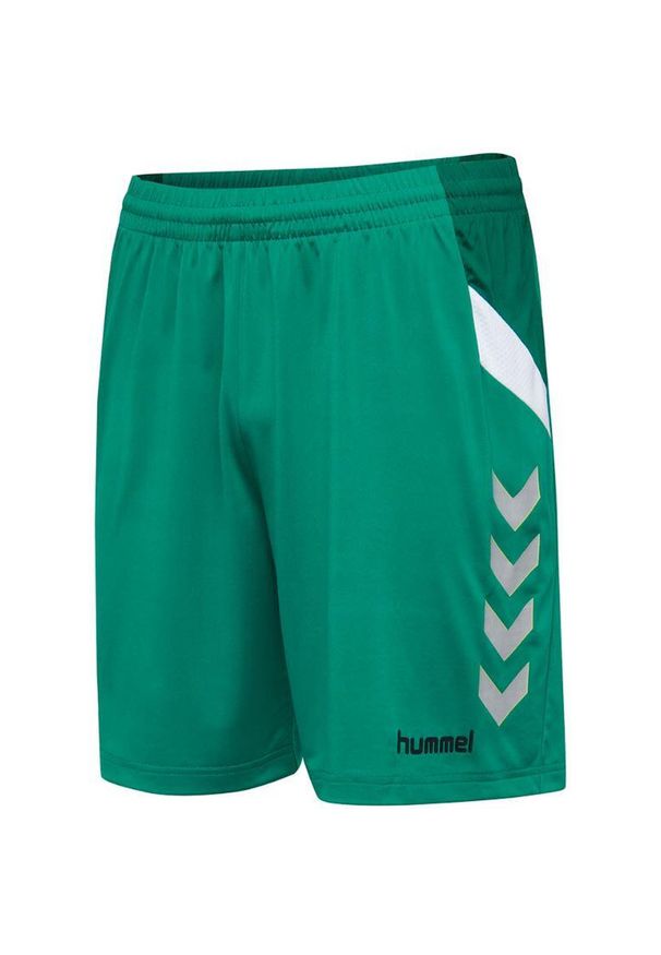 Shorts Hummel Tech Jr Green 116 dla Dzieci - Oddychające i Zrównoważone. Okazja: na uczelnię. Kolor: zielony. Styl: sportowy. Sport: joga i pilates