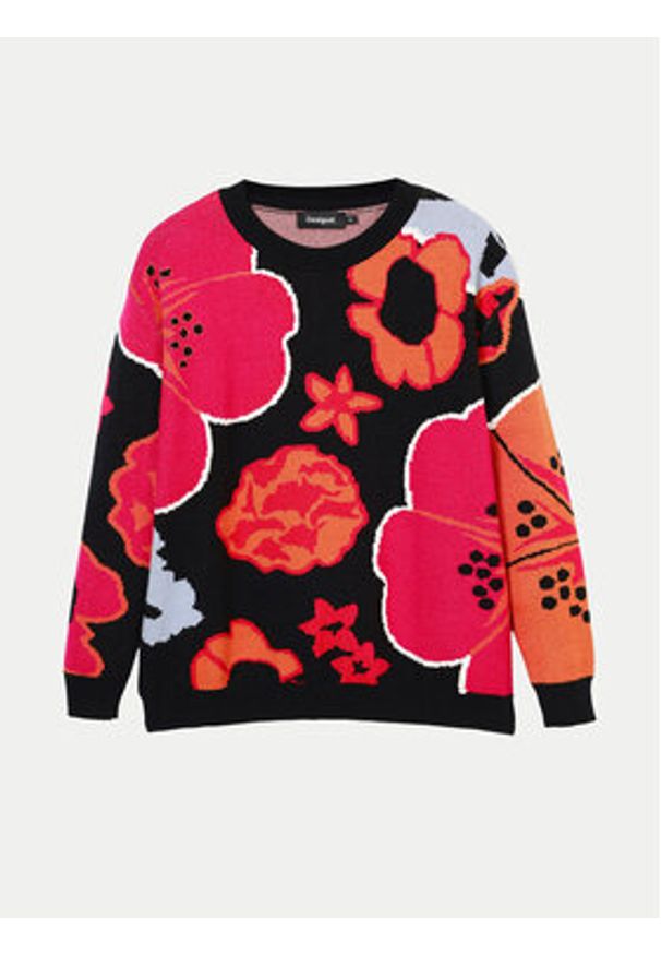 Desigual Sweter Niagara 24WWJF32 Kolorowy Regular Fit. Materiał: wiskoza, syntetyk. Wzór: kolorowy