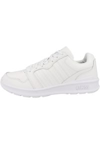 Buty do chodzenia męskie K-Swiss Rival Trainer. Zapięcie: sznurówki. Kolor: biały. Materiał: guma, skóra, tkanina. Szerokość cholewki: normalna. Sport: turystyka piesza