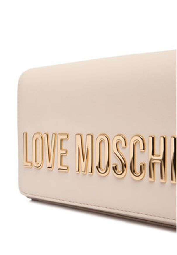 Love Moschino - LOVE MOSCHINO Torebka JC4103PP0NKD0110 Écru. Kolor: kremowy. Materiał: skórzane