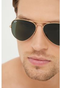 Ray-Ban okulary przeciwsłoneczne 0RB3025.L0205 męskie kolor złoty. Kolor: złoty #3