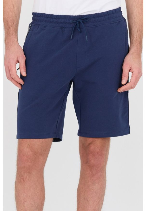 Guess - GUESS Granatowe męskie shorty Arlo, Rozmiar XXL. Kolor: niebieski