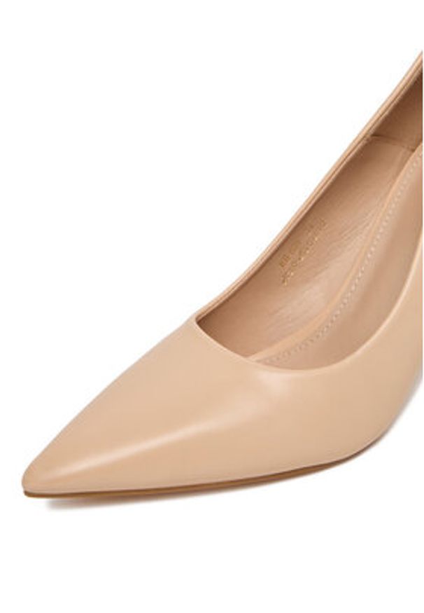 DeeZee Czółenka KB-008 Beżowy. Kolor: beżowy. Materiał: skóra