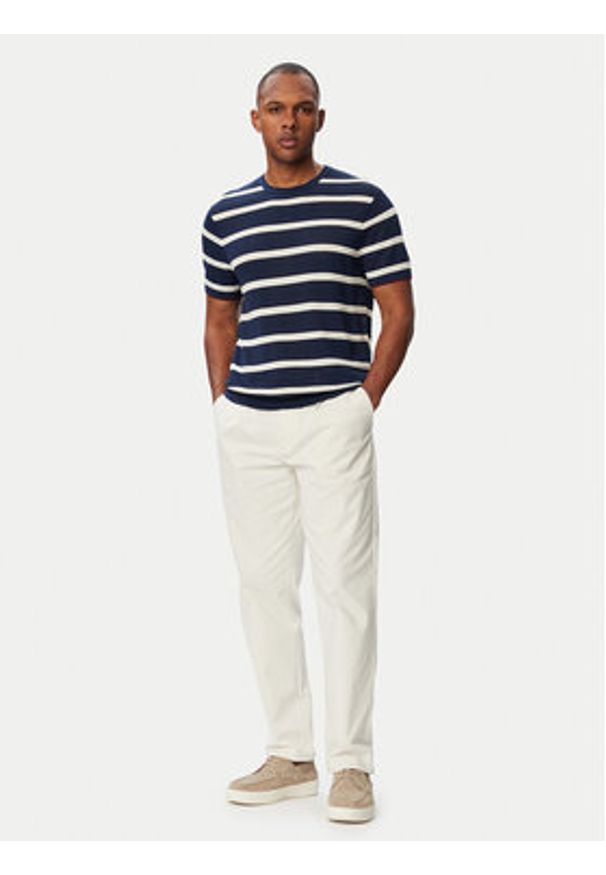 TOMMY HILFIGER - Tommy Hilfiger T-Shirt Breton MW0MW43942 Granatowy Regular Fit. Kolor: niebieski. Materiał: bawełna