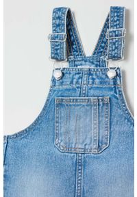 OVS sukienka jeansowa dziecięca kolor niebieski mini prosta. Okazja: na co dzień. Kolor: niebieski. Materiał: jeans. Typ sukienki: proste. Styl: casual. Długość: mini #3