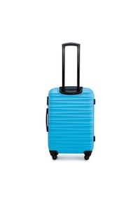 Wittchen - Średnia walizka z ABS-u z żebrowaniem niebieska. Kolor: niebieski. Materiał: guma #3