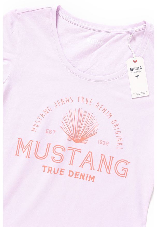 Mustang - MUSTANG T SHIRT DAMSKI Alexia C Print 1009393 8076. Wzór: nadruk