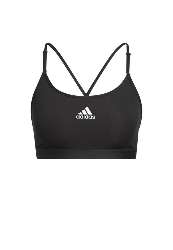 Adidas - Biustonosz damski adidas aeroreact. Kolor: czarny. Sport: fitness