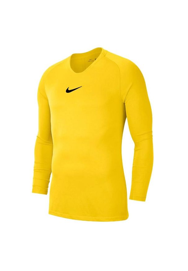 Nike - Bluza Męska Park DriFIT Base Layer Top. Kolor: żółty. Sport: turystyka piesza