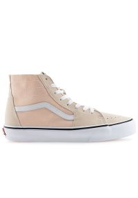 Buty Vans Color Theory Sk8-Hi Tapered VN0A5KRUBM01 - pomarańczowe. Okazja: na co dzień. Kolor: pomarańczowy. Materiał: zamsz, tkanina, guma. Szerokość cholewki: normalna. Model: Vans SK8