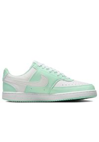 Buty damskie Nike Court Vision Low Next Nature DH3158-301 - miętowe. Zapięcie: sznurówki. Kolor: miętowy. Materiał: materiał, syntetyk, skóra, guma. Szerokość cholewki: normalna. Sezon: lato. Model: Nike Court