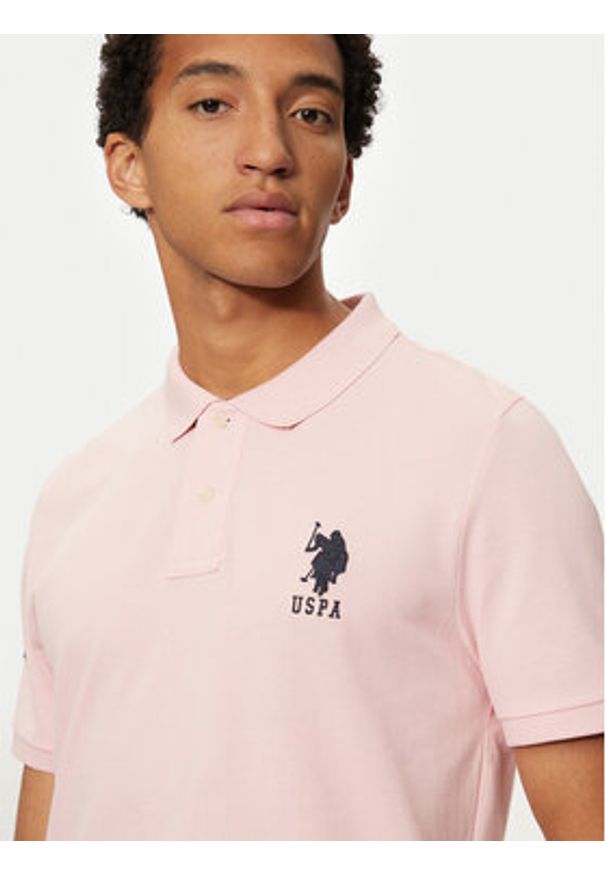 U.S. Polo Assn. Polo MUP3313 Różowy Regular Fit. Typ kołnierza: polo. Kolor: różowy. Materiał: bawełna