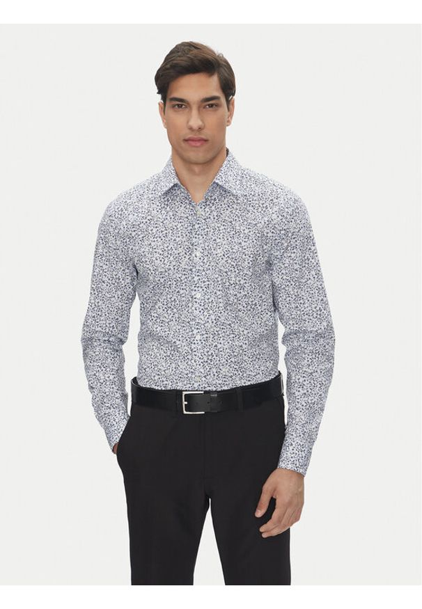 BOSS Koszula H-Hank-Kent-C1 50545109 Niebieski Slim Fit. Typ kołnierza: kołnierzyk klasyczny. Kolor: niebieski. Materiał: bawełna