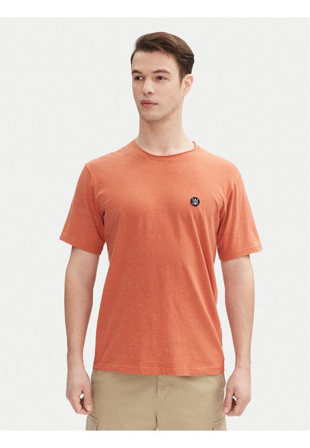 INDICODE T-Shirt Carlsin 41-121 Pomarańczowy Regular Fit. Kolor: pomarańczowy. Materiał: bawełna