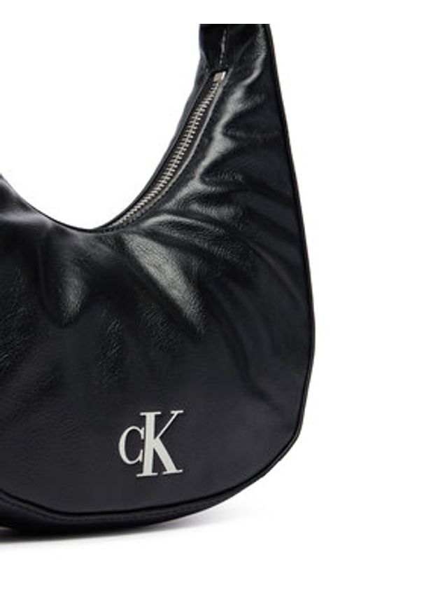 Calvin Klein Torebka Buckle Small Bag LV04F3513G Czarny. Kolor: czarny. Materiał: skórzane