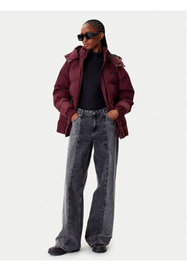 Karl Lagerfeld Jeans Kurtka zimowa A3W15023 Bordowy Regular Fit. Kolor: czerwony. Materiał: syntetyk. Sezon: zima